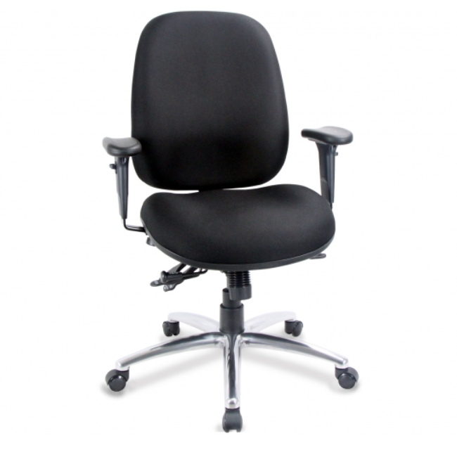 AADA työtuoli, ergonominen myös painavammille käyttäjille soveltuva työtuoli. Käyttäjän maks. paino 180 kg.