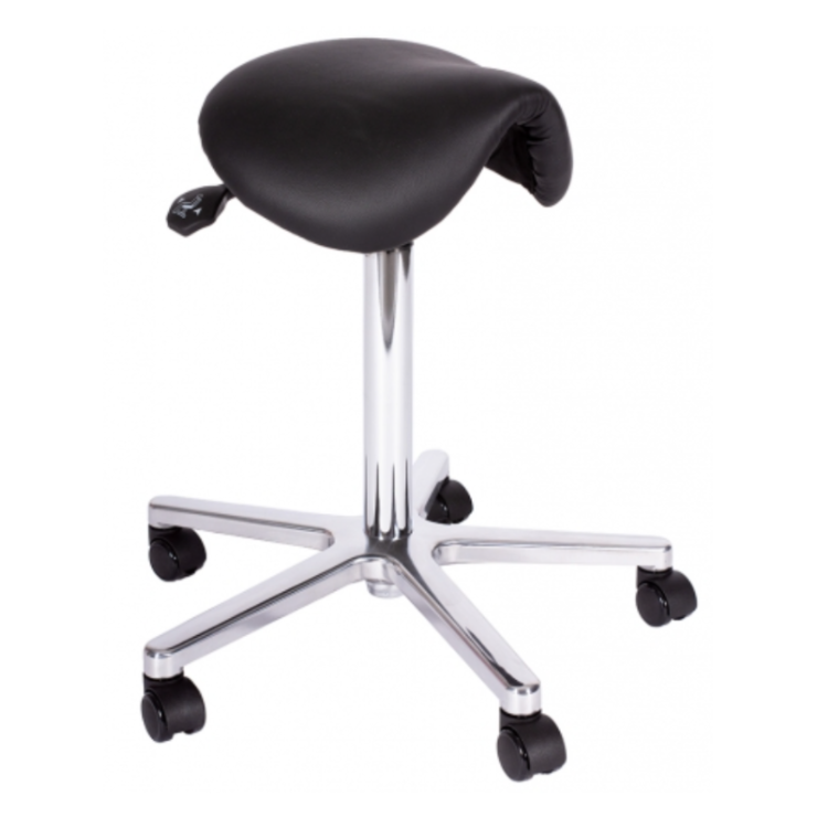 OIVAPALVELUT. OIVA SLIM ergonominen satulatuoli normaalia kapeammalla istuimella. Nahka tai kangasverhoilu