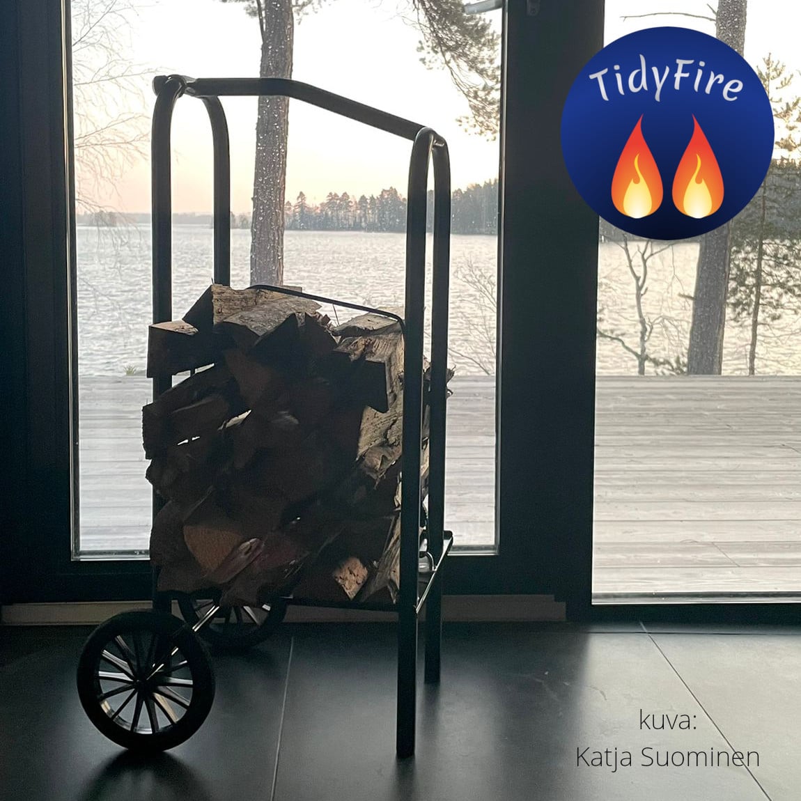 TidyFire WoodCart - RAPUT KULKEVA KLAPITELINE - malli Jalo