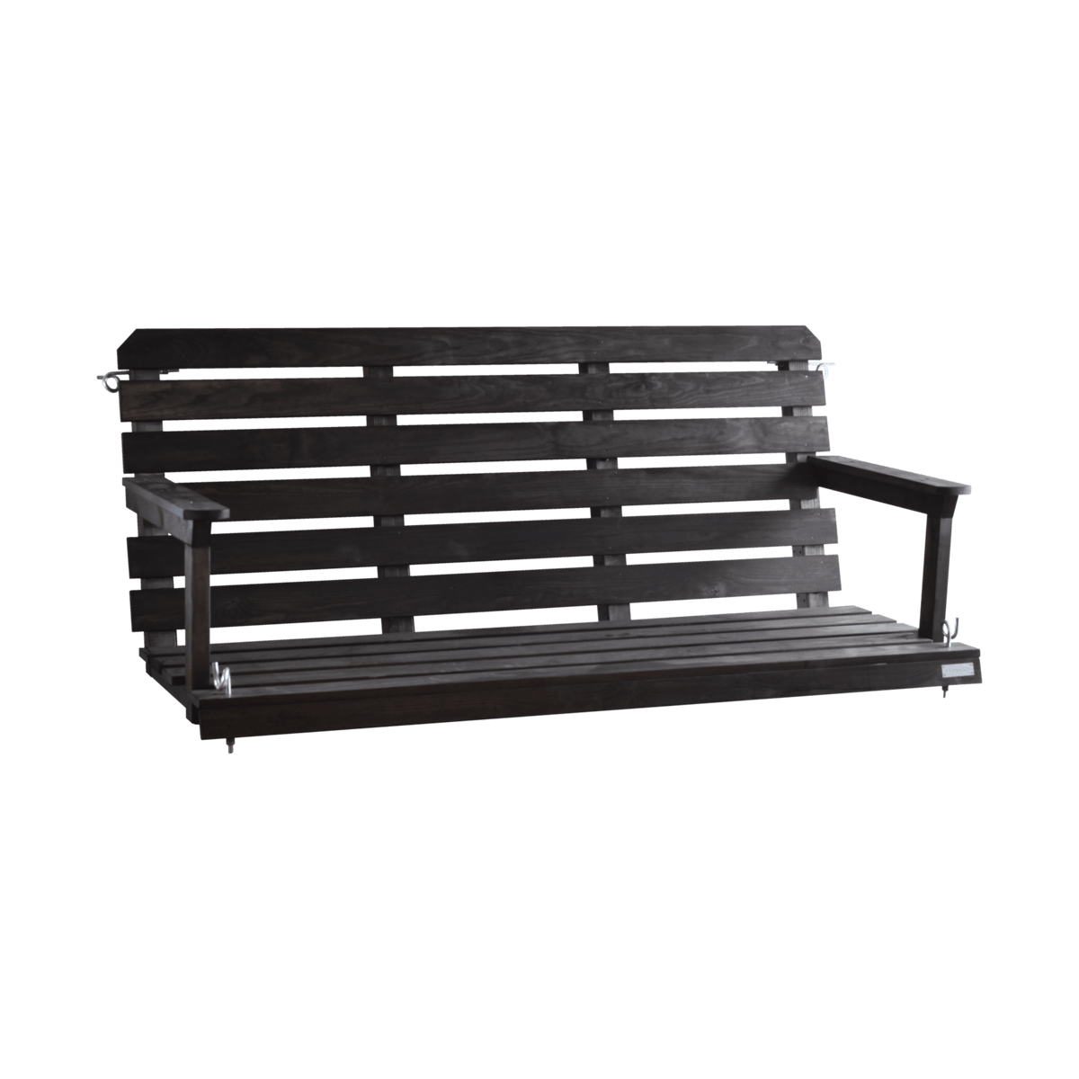 Hochwertige Terrassenschaukel / Yankee-Schaukel - Zweisitzer - SCHWARZ
